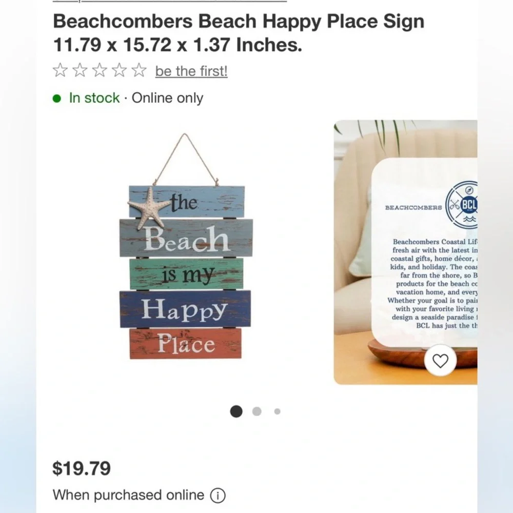Beachcombers home decor paradise oasis sign beach summer lake house ocean happy - Picture 9 of 9